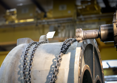 Victor Enterprises | Precision Machine Shop | Large Machine Part with Chains